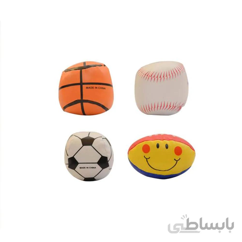 توپ بازی مدل toys متوسط کد 646.1 بسته 4 عددی