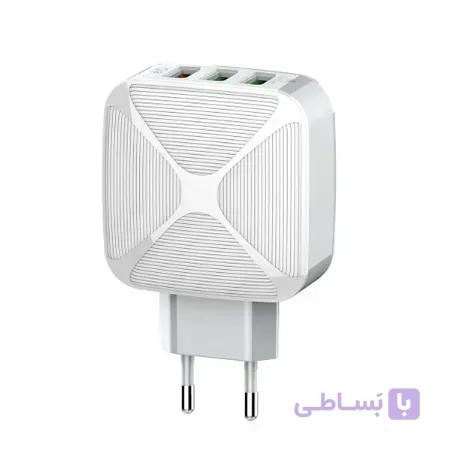 شارژر دیواری فست شارژ الدینیو مدل A3310Q توان ۳۰ وات همراه با کابل