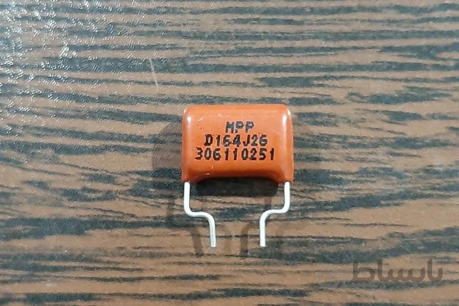POLYESTER 400V 160nF – خازن پلی استر، ۴۰۰ ولت، ۱۶۰ نانوفاراد