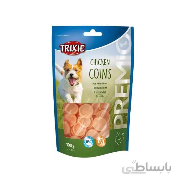 تشویقی سگ تریکسی مدل Chicken Coins وزن 100 گرم