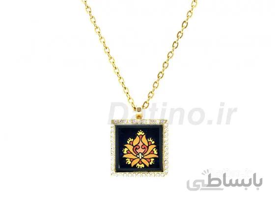 گردنبند زنانه چوبی نقاشی روناک-Datino.N.11