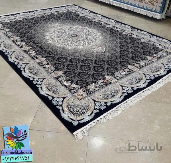 فرش 1000 شانه طرح پندار سرمه ای