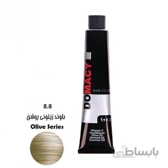 رنگ مو دوماسی سری زیتونی ۸٫۸ بلوند زیتونی روشن