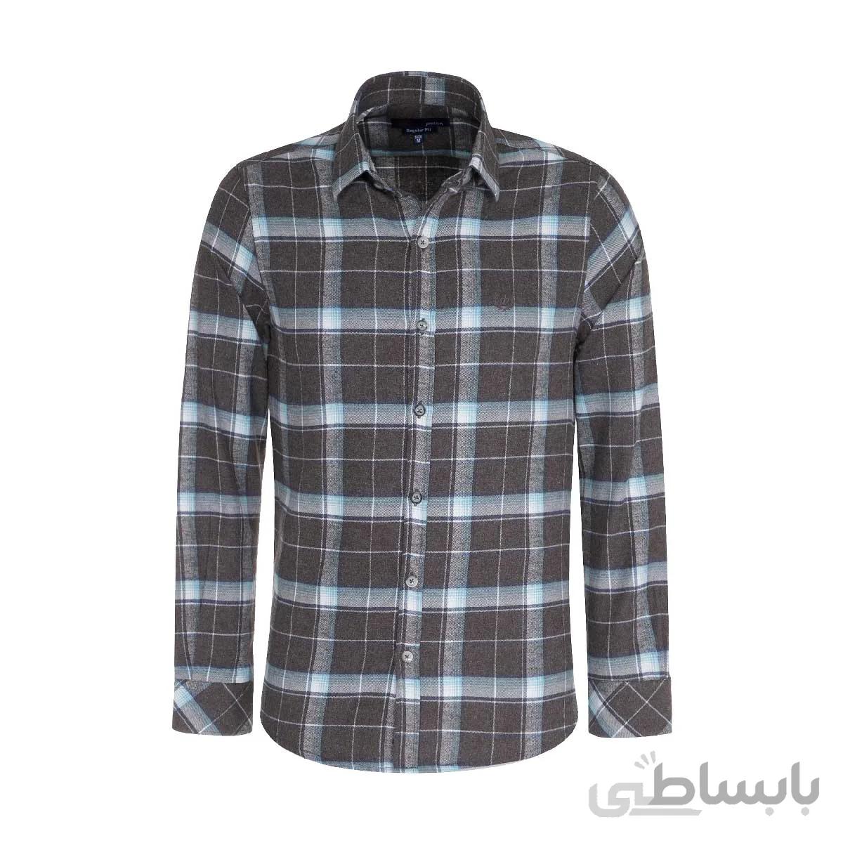 پیراهن آستین بلند مردانه پشمی کد 601390