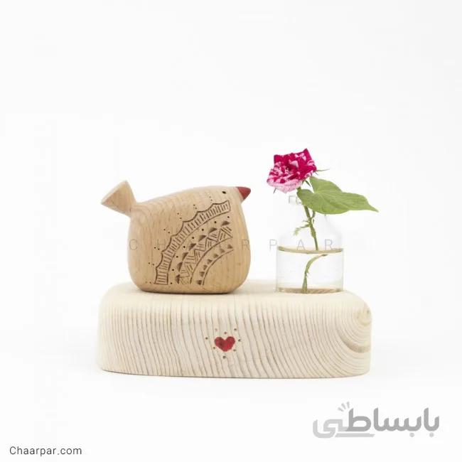 گلدان رو میزی پرنده تکی