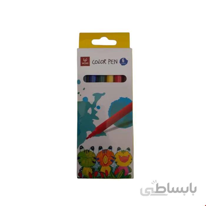 ماژیک رنگ آمیزی 6 رنگ وک کد 2