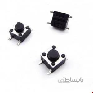 تک سوئیچ SMD سایز 6x6x5 چهار پایه مشکی