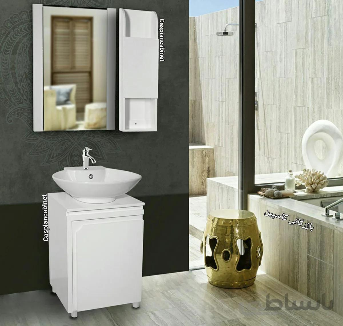 روشویی کابینت دار کاسپین زمینی 60 سانت ا روشویی کابینت دار کاسپین زمینی 60 سانت