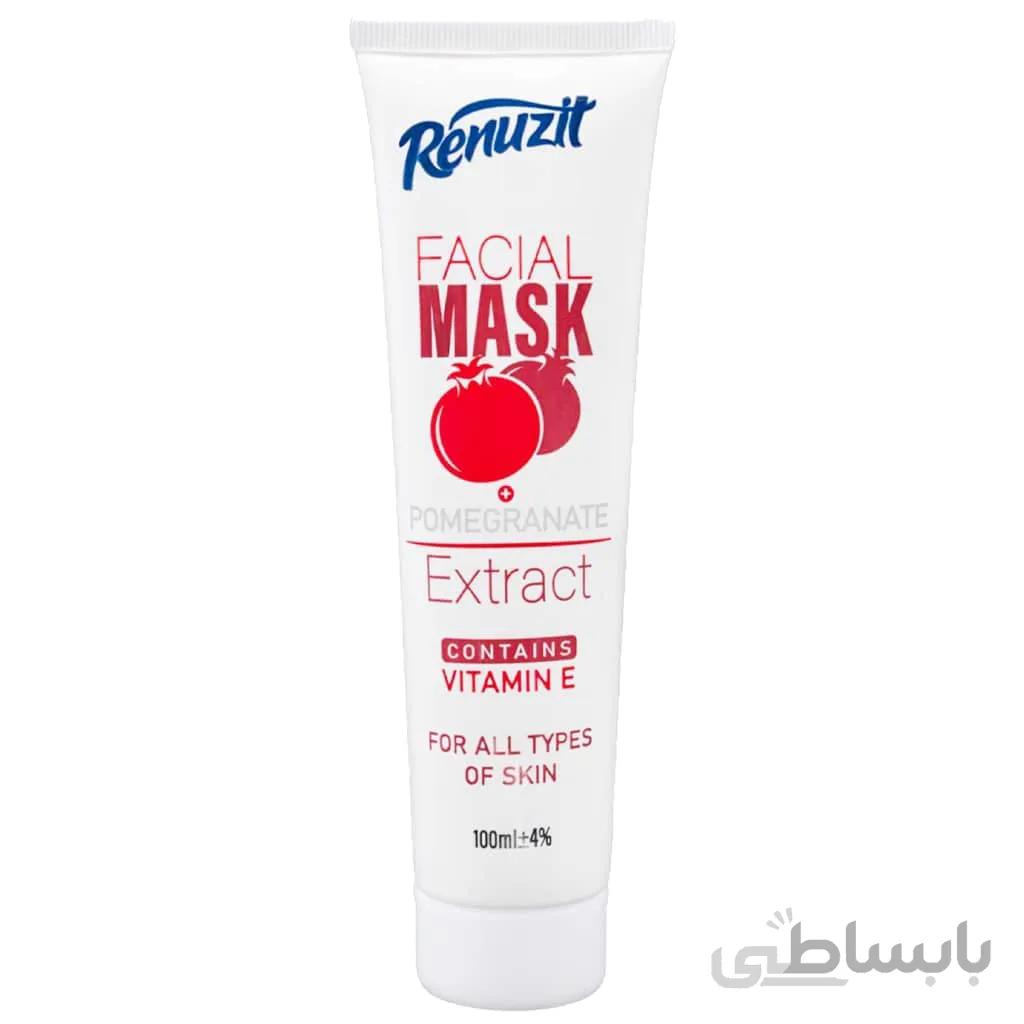 ماسک صورت انار جوان کننده رینوزیت 100 میل ا Pomegranate Face Mask Renuzit
