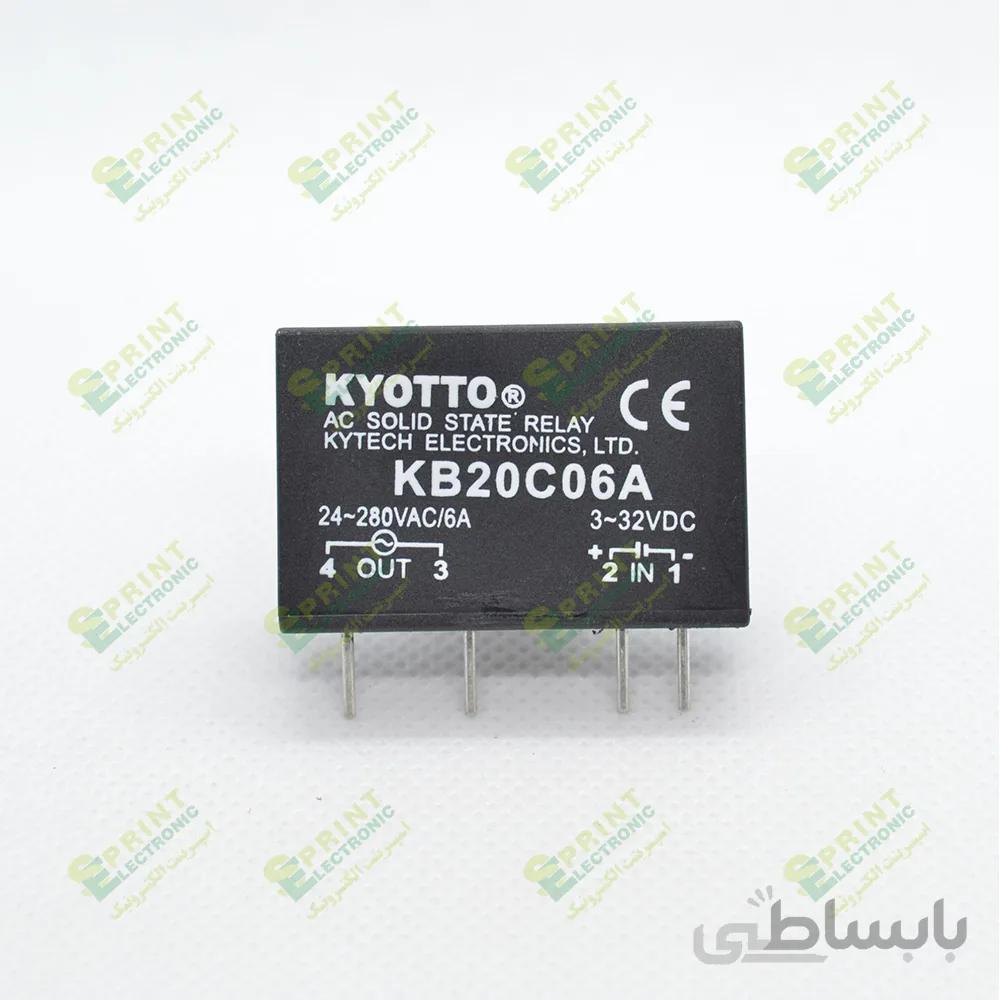 رله الکترونیکی SSR روبردی 4 پایه تک فاز 6 آمپر DC/AC