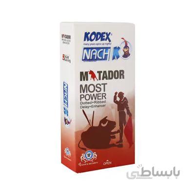 کاندوم خاردار و حلقوی کدکس مدل Matador بسته 12 عدد