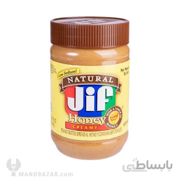 کره بادام زمینی کرانچی جیف بدون گلوتن 454 گرمی ا Jif Crunchi Peanut Butter 454 gr