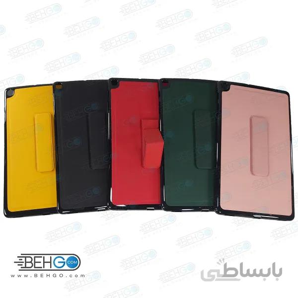 قاب تبلت سامسونگ T515 کاور مدل رنگی با هولدر استند پایه نگهدارنده تبلت سامسونگ تی 515 سایز 10.1 اینچ کاور Stand Back Cover Case Samsung Galaxy Tab A10.1 2019 T510 / T515