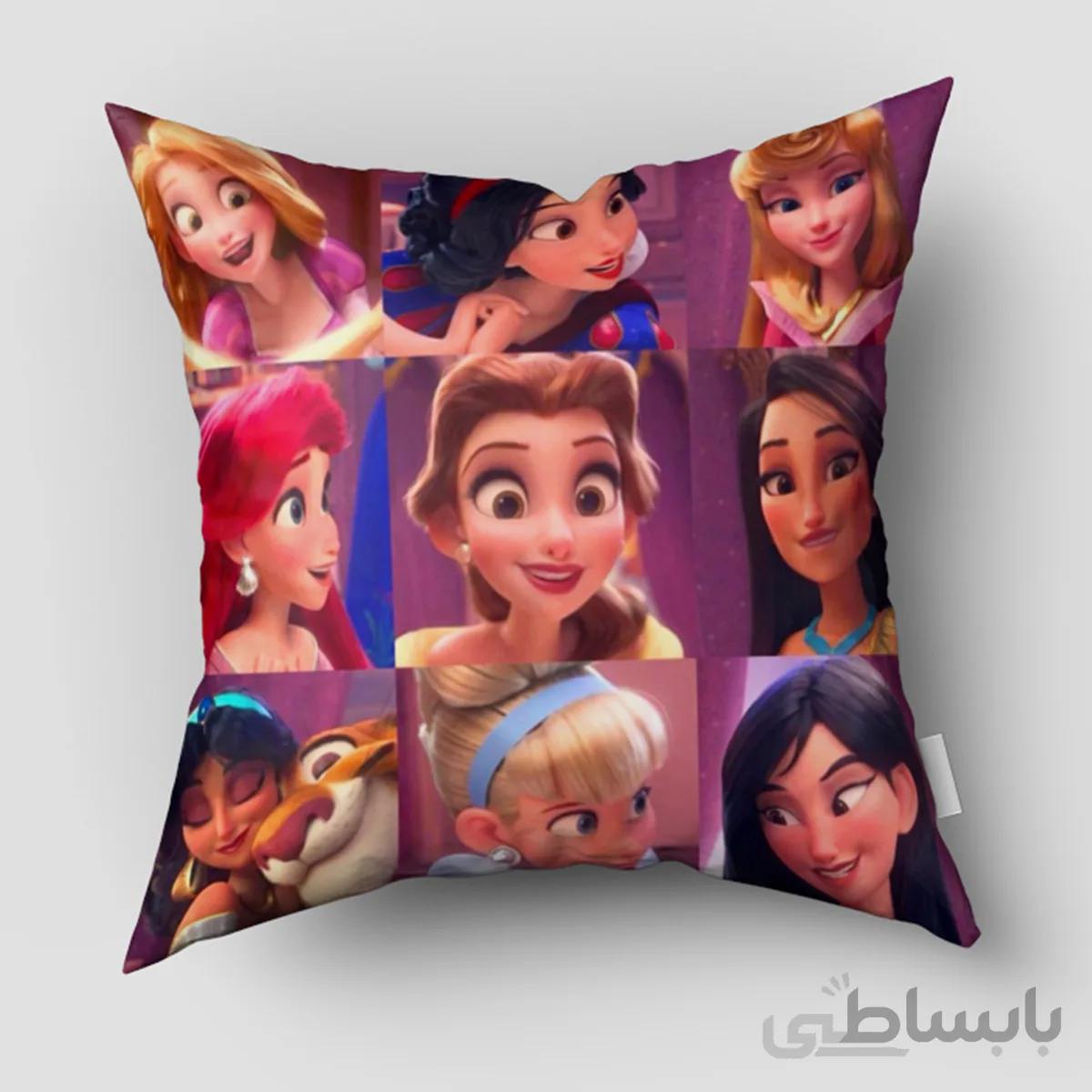 کوسن چاپی دخترانه طرح پرنسس CS-1263