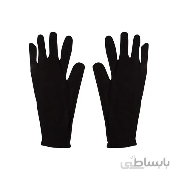 دستکش نخی پوشینه رنگ مشکی ا poushineh - Cotton Gloves Black color