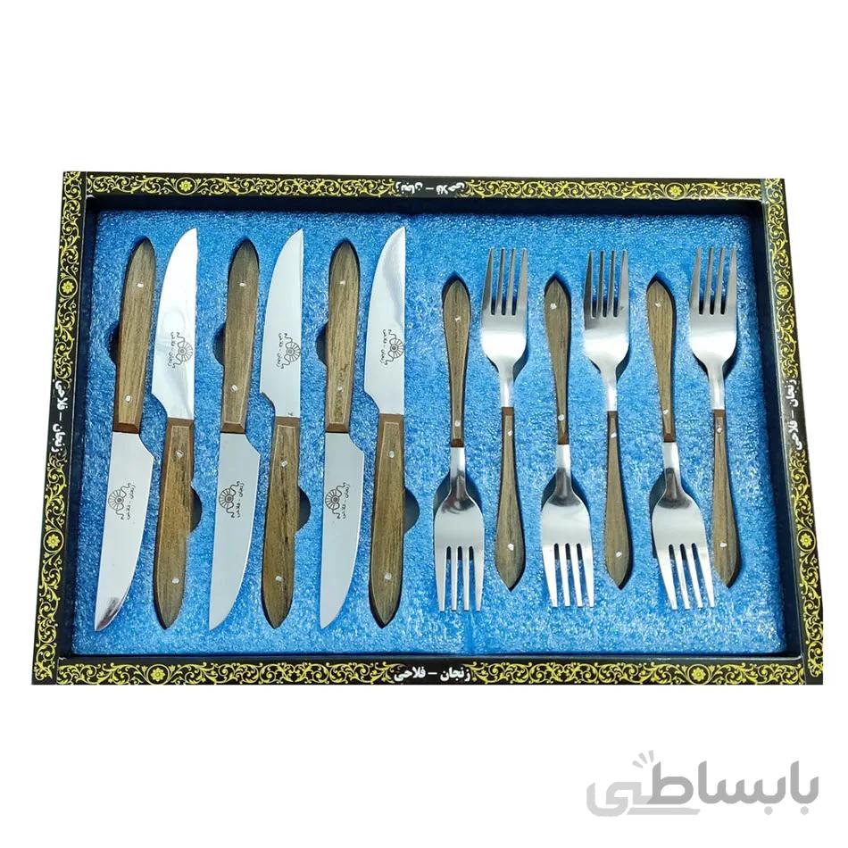 ست کارد و چنگال میوه خوری ۱۲ پارچه فلاحی