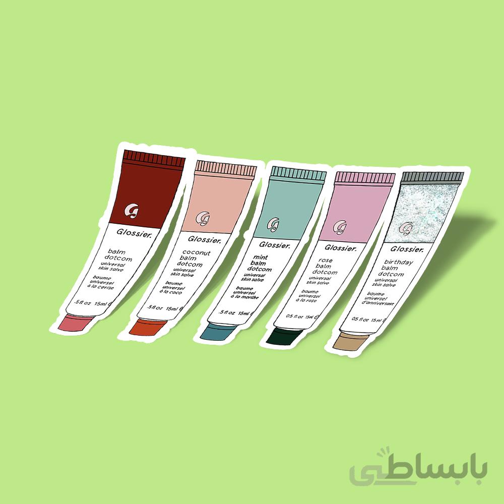 استیکر Glossier lip balm
