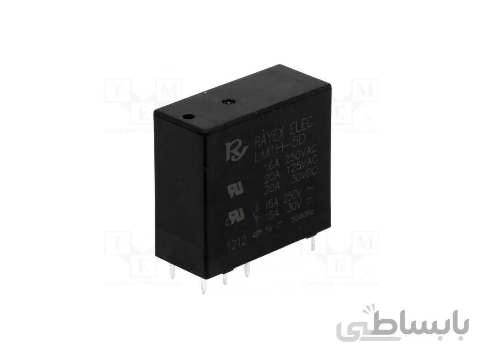 رله تایوانی Rayex 5v مینیاتوری (کتابی) 12A کد LM1H-5D