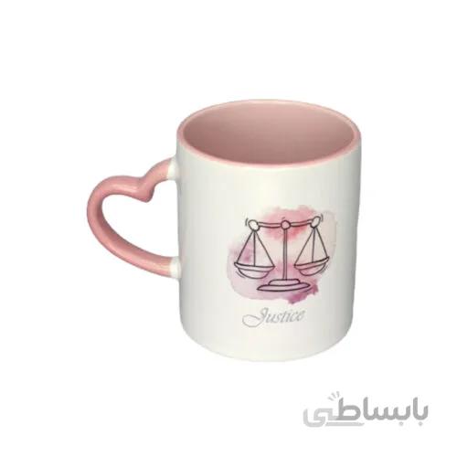 ماگ کد۷ طرح justice دسته قلبی