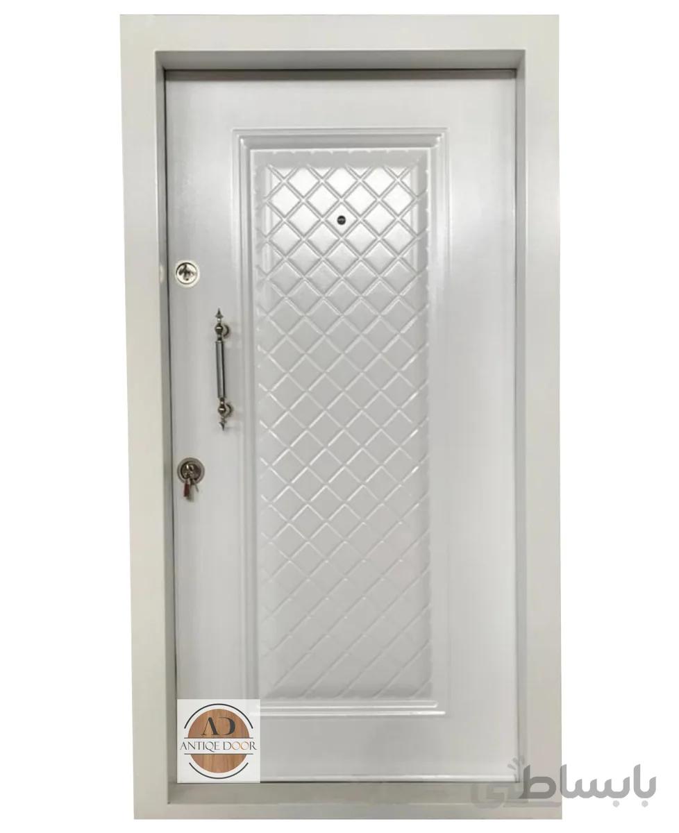 درب ضدسرقت اطلسی روکش فلزی - 105*210 / راست بازشو