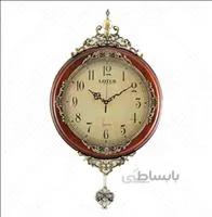 ساعت دیواری پاندول دار چوبی لوتوس کد 1803