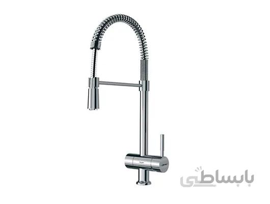 شیر آشپزخانه دو منظوره آلستر فنری طلایی مات شودر ا Alester Gold Mat Flexible Kitchen
