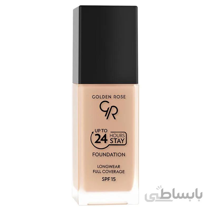 کرم پودر 24 ساعته SPF15 گلدن رز شماره 07 ا Golden Rose Up To 24 Hours Stay Foundation No. 07