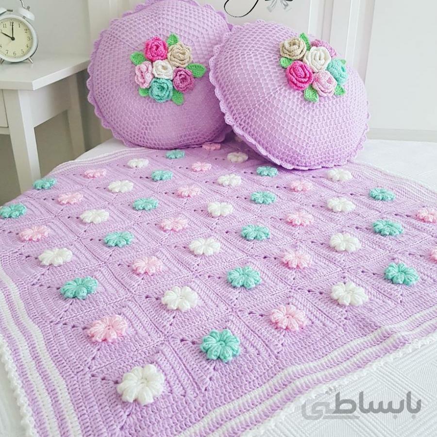 پتو قلاب بافی کد 886557