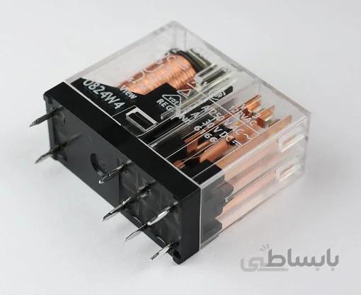 رله 12 ولت DC دو کنتاکت 8 امپر OmRon