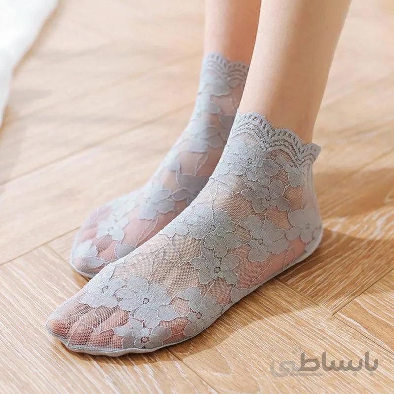 جوراب نیم ساق زنانه گیپور شکوفه