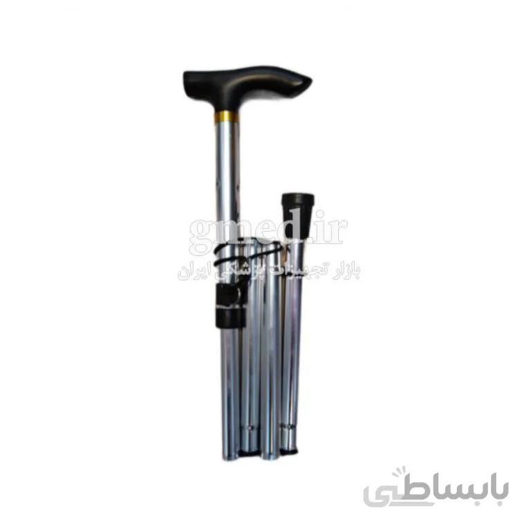 عصای طبی تاشو بدنه فلزی قابل تنظیم ساخت چین
