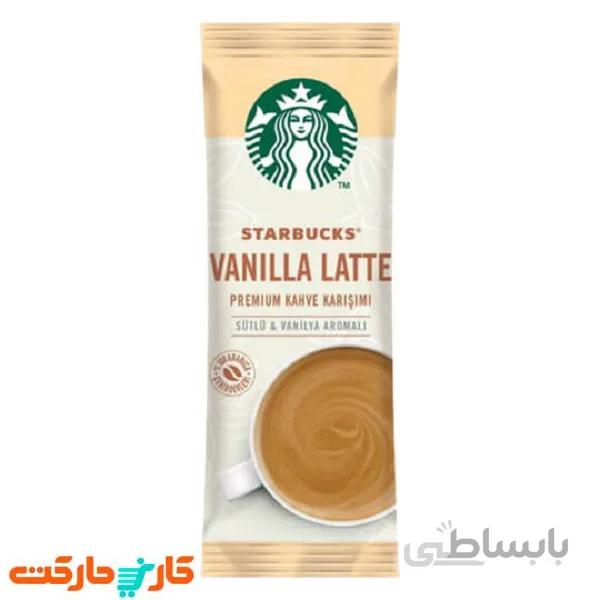 قهوه فوری وانیلا لاته استارباکس ساشه ای 22 گرم STARBUCKS VANILLA LATTE