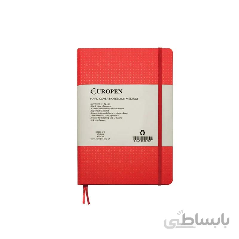 دفتر یوروپن مدل NOTEBOOK MEDIUM قرمز