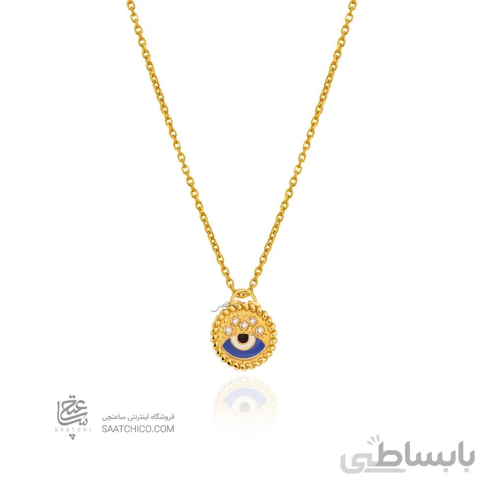 آویز طلا طرح چشم نظر میناکاری کد CP375