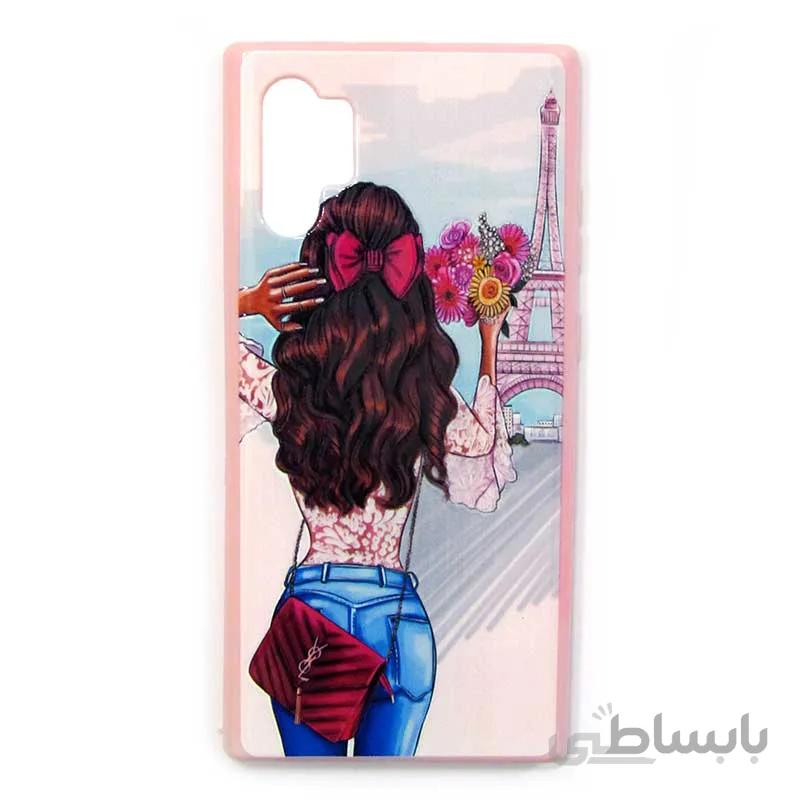 قاب فانتزی برجسته دخترانه صورتی طرح دار گوشی سامسونگ Samsung Note 10 Plus