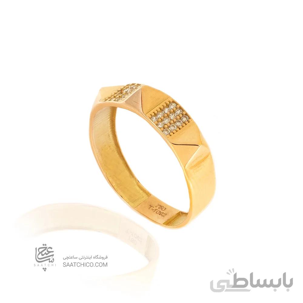 انگشتر طلا طرح هرم کد CR508