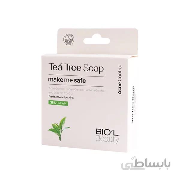 صابون آرایش پاکن شیرکرمی تی تری بیول، ضد آکنه و چروک، پوستهای چرب ۱۰۰ گرم