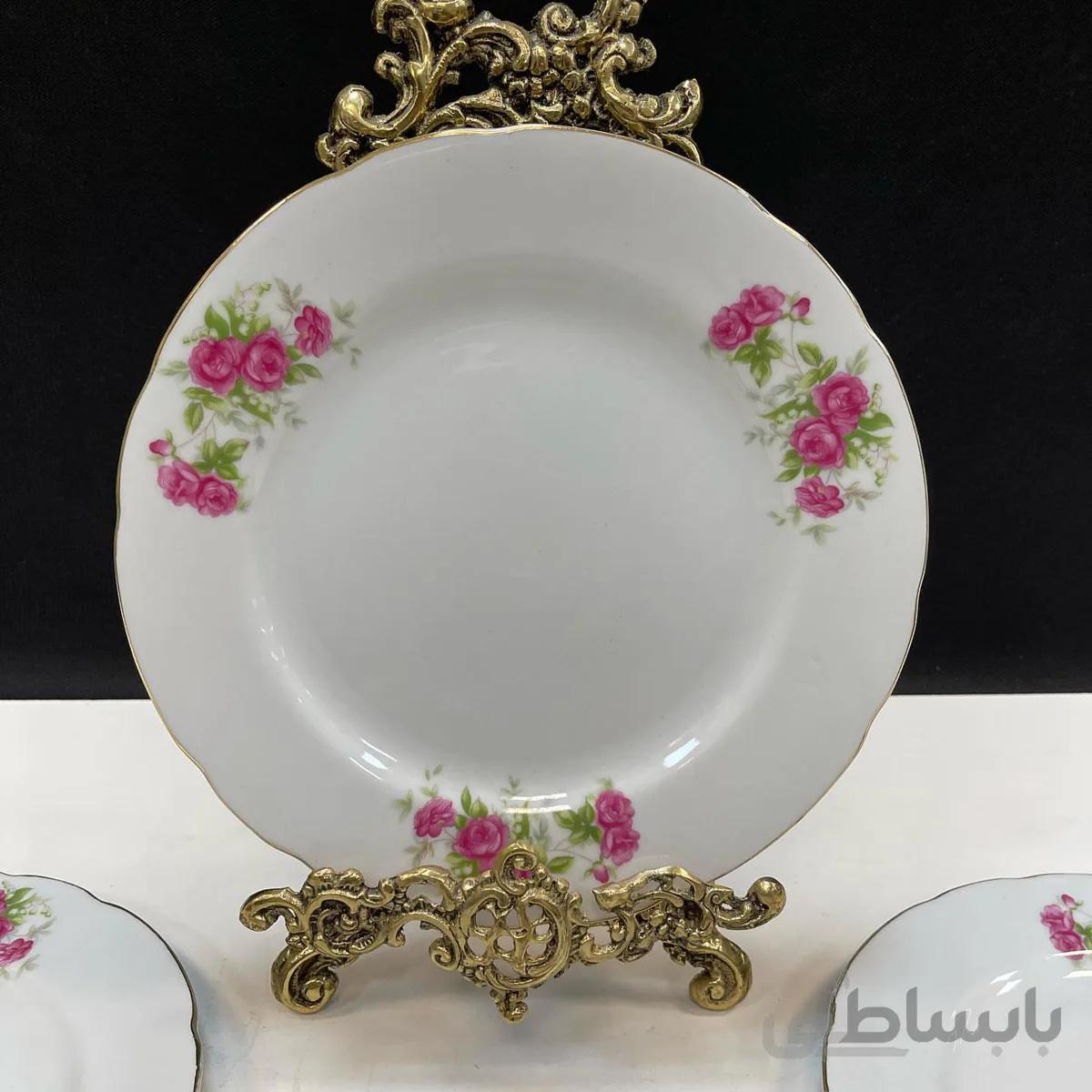 بشقاب برنج خوری گلسرخی ژاپنی قدیمی