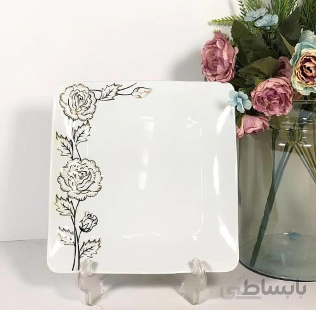 بشقاب گل برجسته چینی پردیس