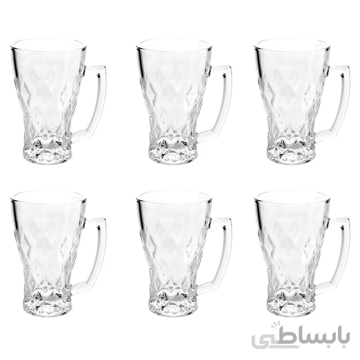 ماگ ایرنا طرح خشتی بسته 6 عددی