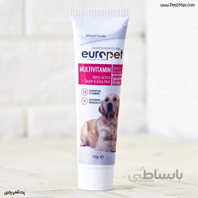 خمیر مولتی ویتامین سگ یورو پت ساخت ترکیه ۱۰۰ گرمی کد ۵۷۷