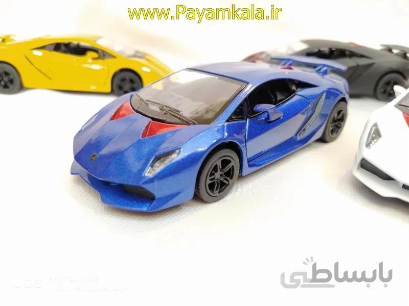 ماشین اسباب بازی لامبورگینی (Lamborghini Sesto Elemento By Kinsmart) آبی