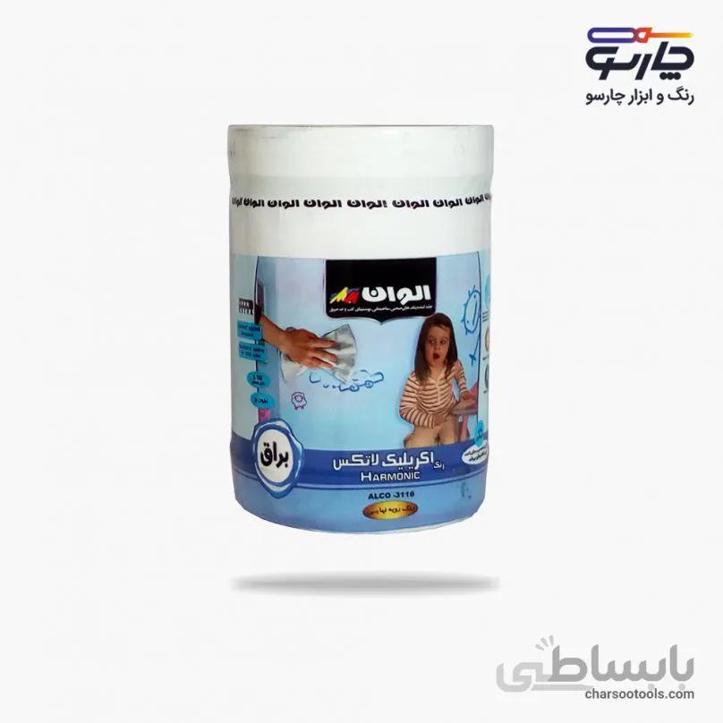 رنگ اکرلیک سفید براق 1کیلویی الوان کد500