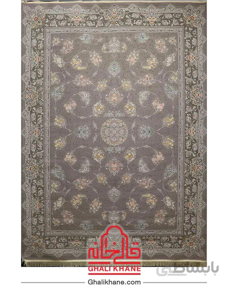 فرش تهران 1200 شانه طرح افشان جانان نقره ای — تصویر 1