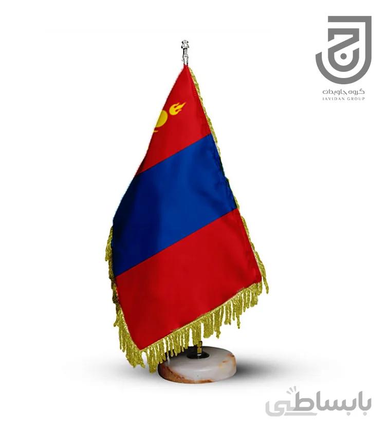 پرچم رومیزی مدل مغولستان دور ریشه