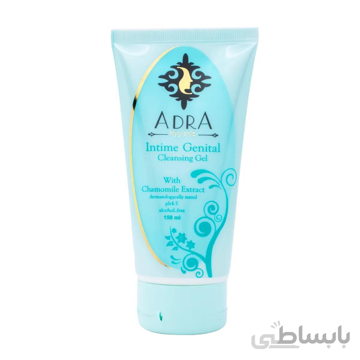 ژل بهداشتی بانوان آدرا حاوی عصاره بابونه حجم 150 میلی لیتر