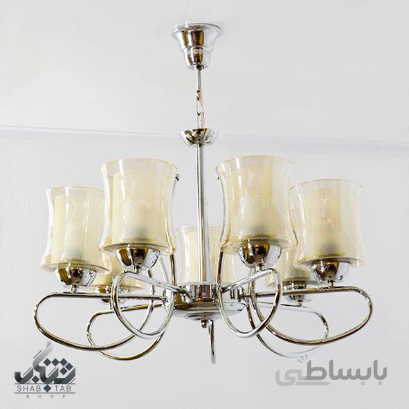 لوستر آویز هفت شعله کروم کد 815