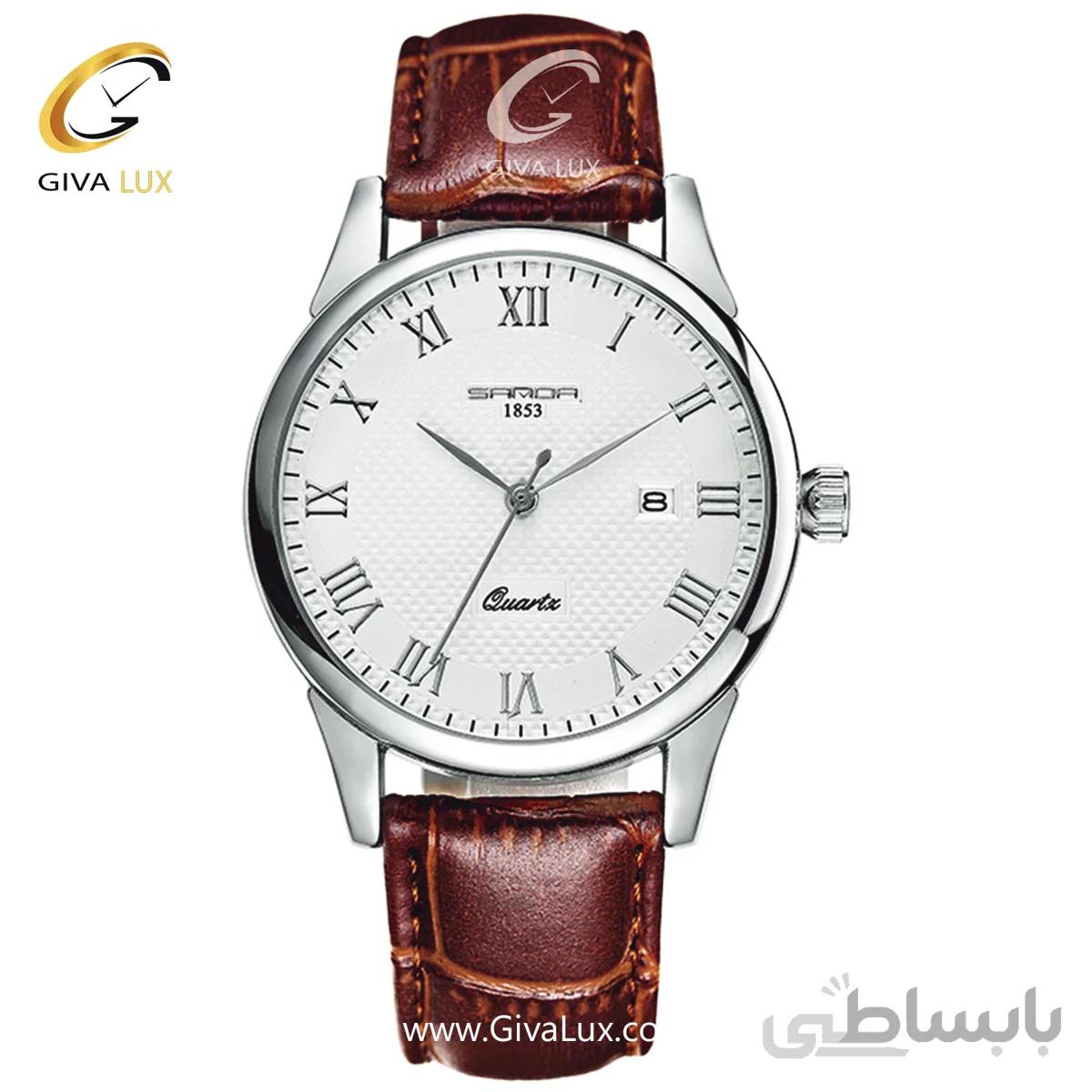 ساعت مچی بند چرمی قهوه ای مردانه ساندا مدل SANDA189
