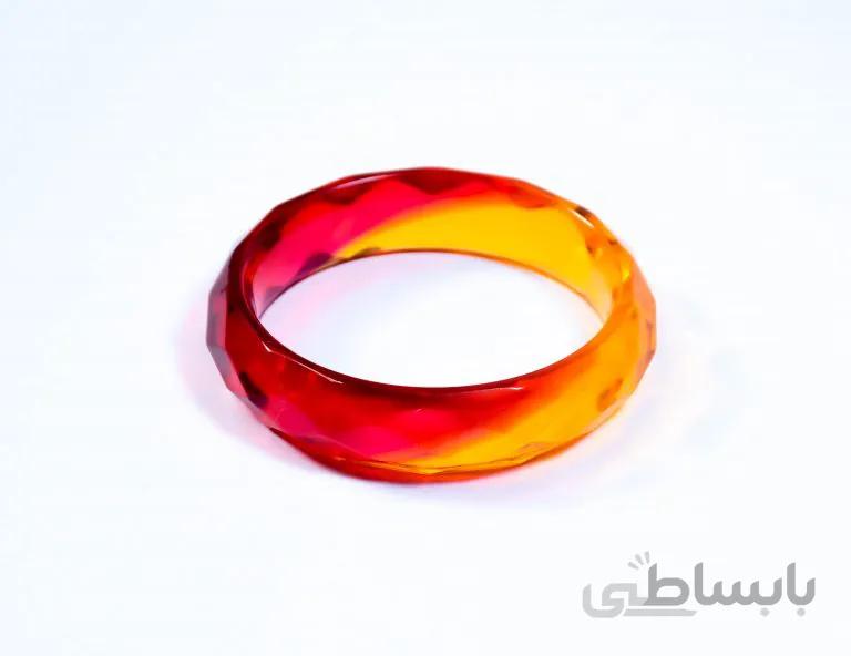 النگو رزینی طرح دار دو رنگ کد ۵۹