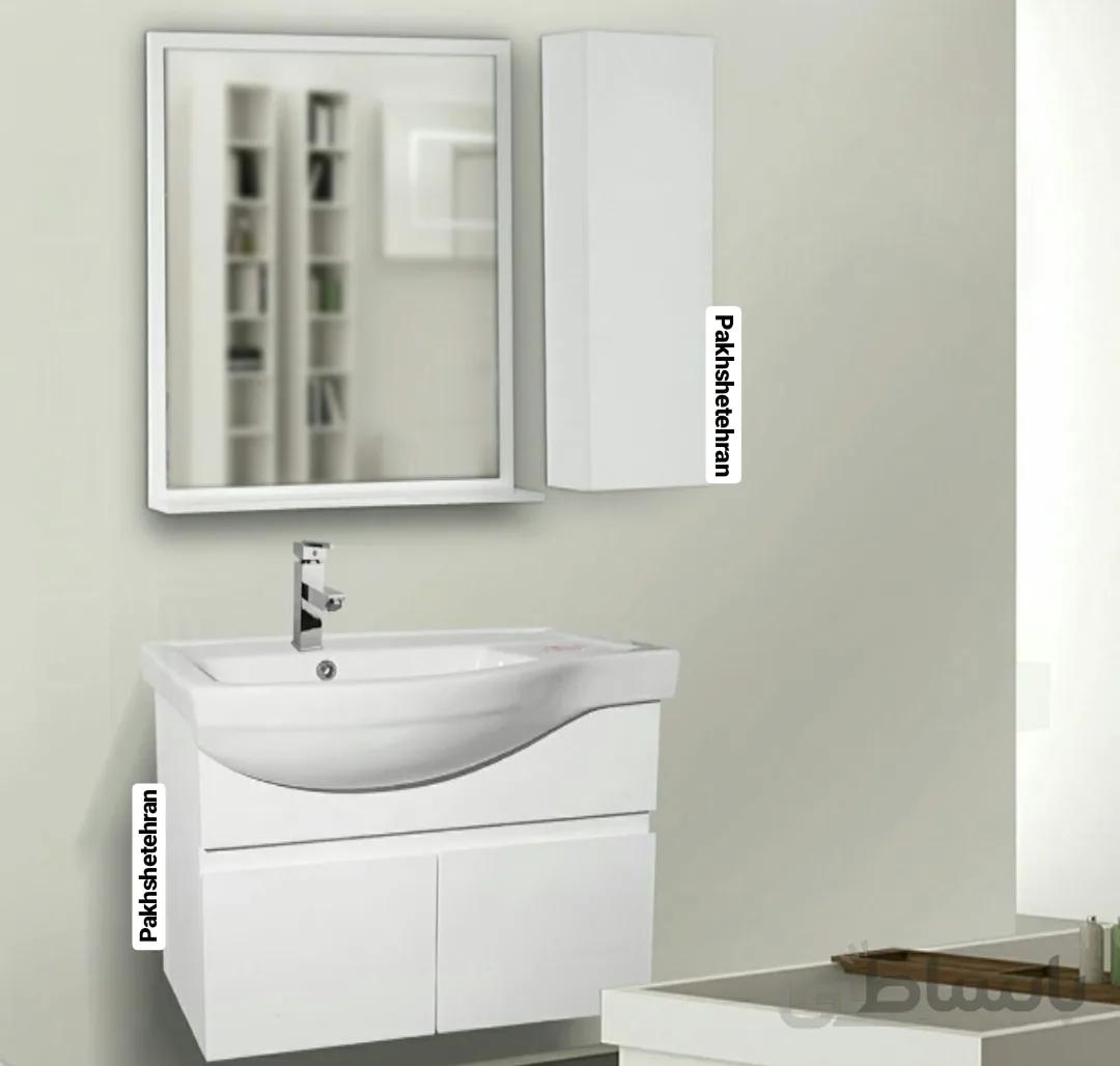 روشویی کابینت دار آیدا لگن چپ دیواری70 سانت ا روشویی کابینت دار آیدا لگن چپ دیواری70 سانت